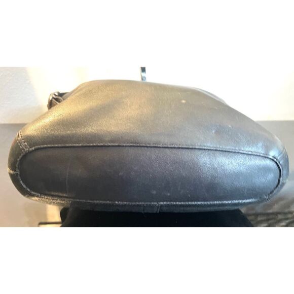 Vintage COACH 9326 Legacy Slim Black Leather Duffle Shoulder Bag Hangtag - Picture 5 of 12